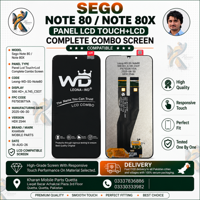 Sego Note 80 / Note 80X LCD Panel Touch + LCD Complete Combo Screen Replacement | Premium Quality Display