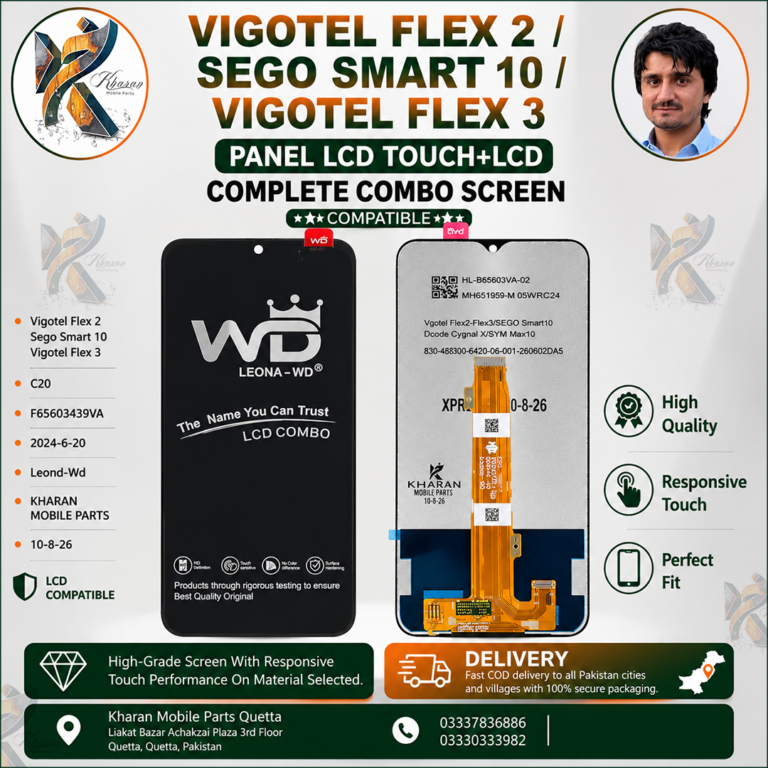 Vigotel Flex 2 / Sego Smart 10 / Vigotel Flex 3 LCD Panel Touch + LCD Complete| Premium Quality Display