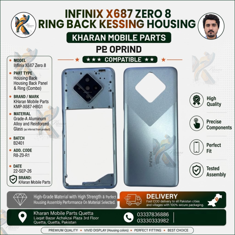 Infinix X687 Zero 8 Ring Back Kessing Housing Replacement | Compatible Housing | Kharan Mobile Parts